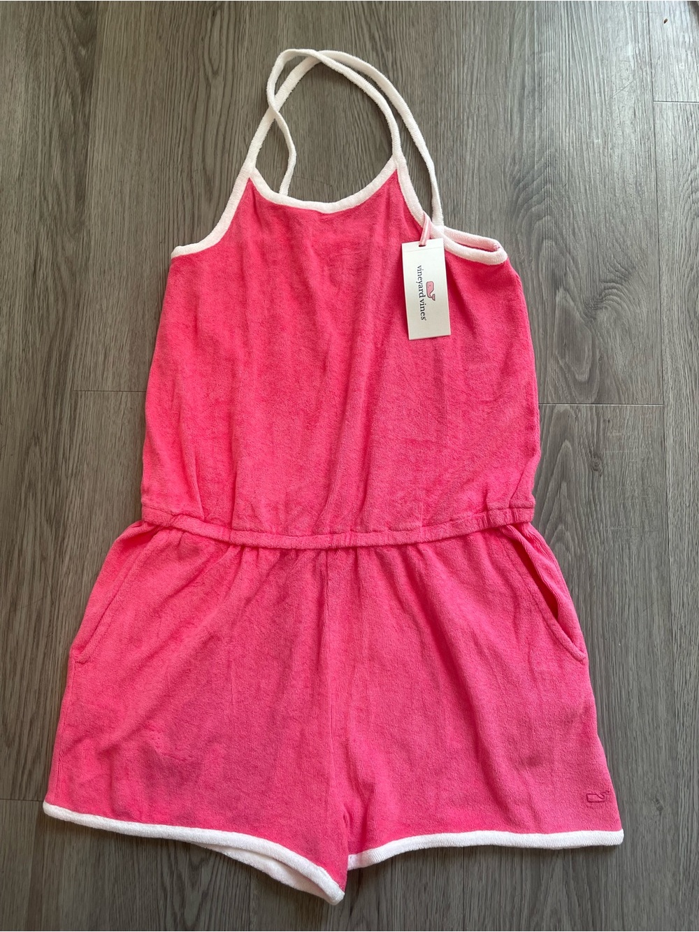 NWT girls vineyard vines terry towel romper